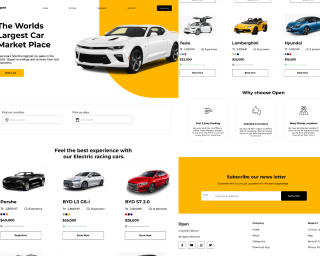 An electric Car rental website design